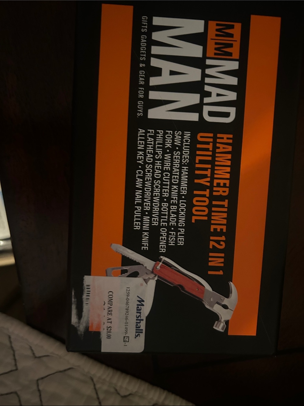 NEW IN BOX Mad Man Hammer Time 12-in-1 Utility Tool - Red/Silver